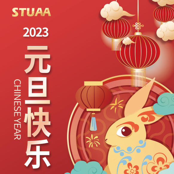 斯图祝您元旦快乐，2023大展宏兔！